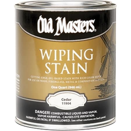 Old Masters 11904 Cedar Wiping 240 Voc Stain - 1 Quart OL327333